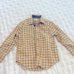 Crew cut mustard and white flannel a size 10